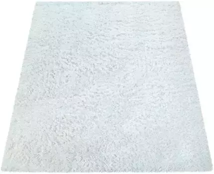 Ковер Paco Home с высоким ворсом "Bamba 410", прямоугольный, в стиле Flokati, мягкий и пушистый, можно стирать 160х220 см, цвет creme