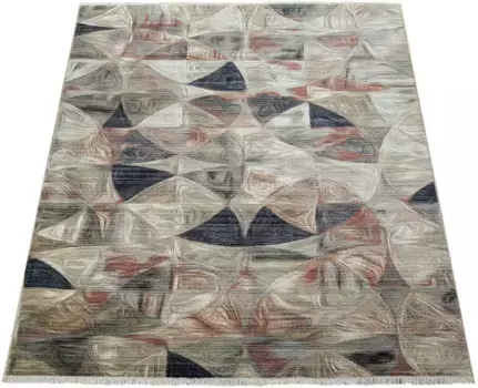 Ковер Paco Home "Sena 451", прямоугольный, короткий ворс, современный дизайн, с бахромой 120х170 см, бежевый