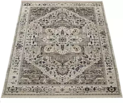 Ковер Paco Home "Sena 460", прямоугольный, короткий ворс, восточный стиль, с бахромой 240х320 см, цвет cream