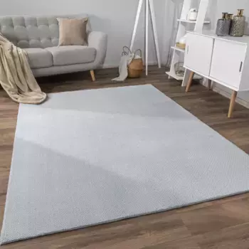 Ковер Paco Home "Sevilla 521", прямоугольный, короткий ворс, однотонный, мягкий и приятный, эффект высокий-низкий, гостиная 80х150 см, серый
