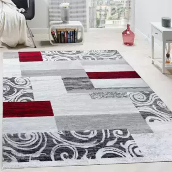 Ковер Paco Home "Sinai 053", прямоугольный, короткий ворс, лоскутный дизайн, с орнаментом 160х220 см, красный
