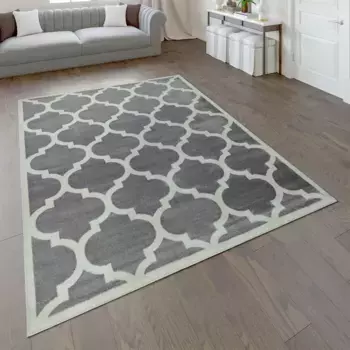 Ковер Paco Home "Sinai 066", прямоугольный, короткий ворс, с марокканским узором, орнаментом 80х150 см, серый