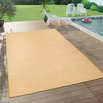 Ковер Paco Home "Sonset", прямоугольный, плоского плетения, крапчатый, подходит для использования внутри и снаружи, гостиная 60х100 см, цвет gelb