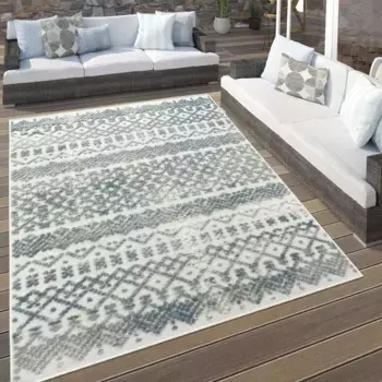Ковер Paco Home "Stilo 864", прямоугольный, с высоким эффектом, скандинавский, также подходит в качестве дорожки для использования в помещении и на открытом воздухе 200х290 см, бирюзовый