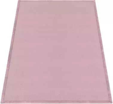Ковер Paco Home "Tatami 475", прямоугольный, короткий ворс, однотонный, с пеной с эффектом памяти, можно стирать 120х160 см, розовый