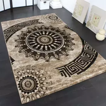 Ковер Paco Home "Tibesti 447", прямоугольный, короткий ворс, тканый, орнамент в нежных тонах 200х290 см, коричневый