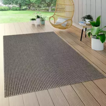 Ковер Paco Home "Waregem 622", прямоугольный, плоского переплетения, имитация сизаля, подходит для использования внутри и снаружи помещения, гостиная 120х170 см, цвет anthrazit