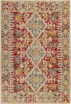 Ковер Padiro "Charme 125", прямоугольный, шенилл плоского переплетения в винтажном стиле, для гостиной 200х290 см, цвет multi, rot