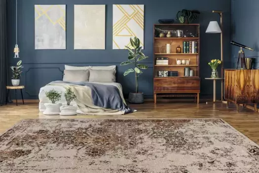 Ковер Padiro "Charme 725", прямоугольный, синель плоского плетения в винтажном стиле 120х180 см, цвет elfenbeinfarben