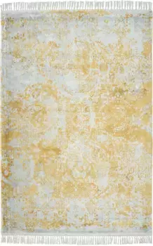 Ковер Padiro "Dolce Vita 325", прямоугольный, с уникальным современным принтом, модная стирка 120х170 см, серый/золотой