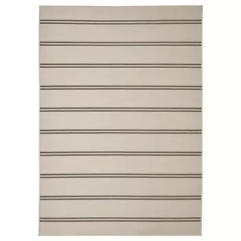 Ковер плоский, для дома и улицы, бежевый/темно-серый, 160x230 см, VIRKLUND IKEA