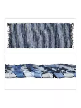 Ковер relaxdays, цвет blau/grau