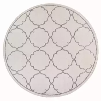 Ковер Sanat «Berlin», круглый, высотой 6 мм, подходит для использования внутри и снаружи помещений, прочный и простой в уходе, цвет creme