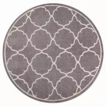 Ковер Sanat «Berlin», круглый, высотой 6 мм, подходит для использования внутри и снаружи помещений, прочный и простой в уходе, цвет hellgrau