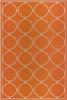 Ковер Sanat "Berlin", прямоугольный, подходит для использования внутри и снаружи помещений, прочный и простой в уходе 80х200 см, цвет orange