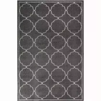 Ковер Sanat "Berlin", прямоугольный, подходит для использования внутри и снаружи помещений, прочный и простой в уходе 240х330 см, серый