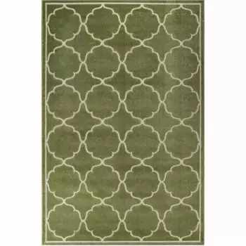 Ковер Sanat "Berlin", прямоугольный, подходит для использования внутри и снаружи помещений, прочный и простой в уходе 160х230 см, зеленый