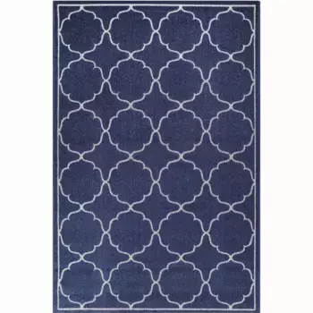 Ковер Sanat "Berlin", прямоугольный, подходит для использования внутри и снаружи помещений, прочный и простой в уходе 240х330 см, синий