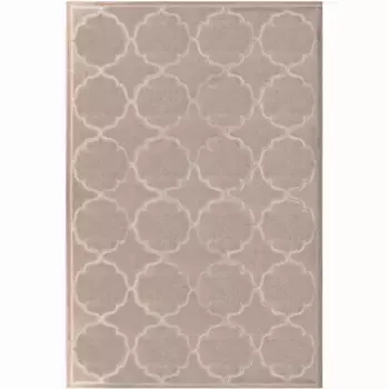 Ковер Sanat "Berlin", прямоугольный, подходит для использования внутри и снаружи помещений, прочный и простой в уходе 80х200 см, бежевый