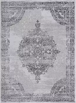 Ковер Sanat "Evra 7001", прямоугольный, гостиная, короткий ворс, современный 80х150 см, серый