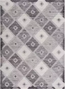 Ковер Sanat "Evra 7003", прямоугольный, гостиная, короткий ворс, современный 120х160 см, кремовый/серый