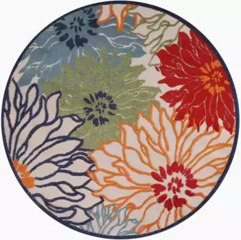 Ковер Sanat "Floral 2", круглый, подходит для внутреннего и наружного использования 150 см, цвет bunt