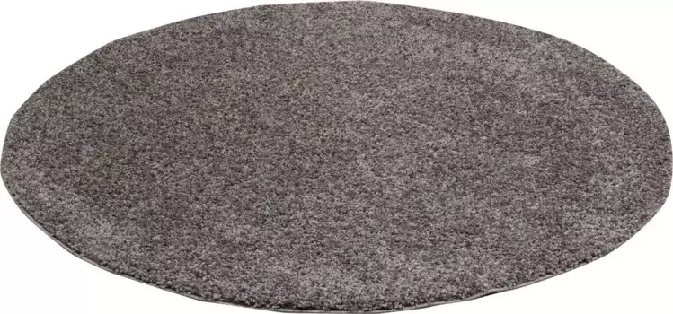 Ковер Sanat с высоким ворсом "LOCA", круглый, гостиная, длинный ворс, лохматый, спальня 80 см, серый