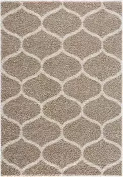 Ковер Sanat с высоким ворсом "Мадрид", прямоугольный, гостиная, длинный ворс, ворсистый ковер 160х230 см, бежевый