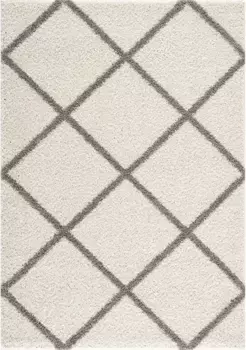 Ковер Sanat с высоким ворсом "Мадрид", прямоугольный, гостиная, длинный ворс, ворсистый ковер 120х170 см, цвет creme