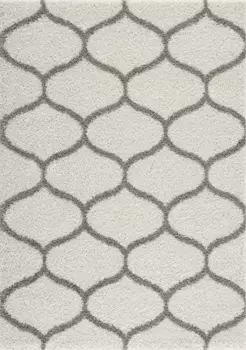 Ковер Sanat с высоким ворсом "Мадрид", прямоугольный, гостиная, длинный ворс, ворсистый ковер 200х290 см, цвет creme