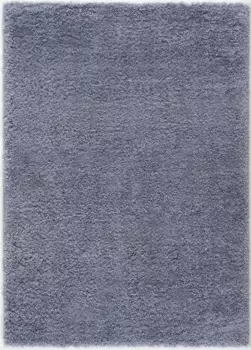 Ковер Санат с высоким ворсом "Порто", прямоугольный, гостиная, длинный ворс, мохнатый ковер Sanat 60х110 см, синий