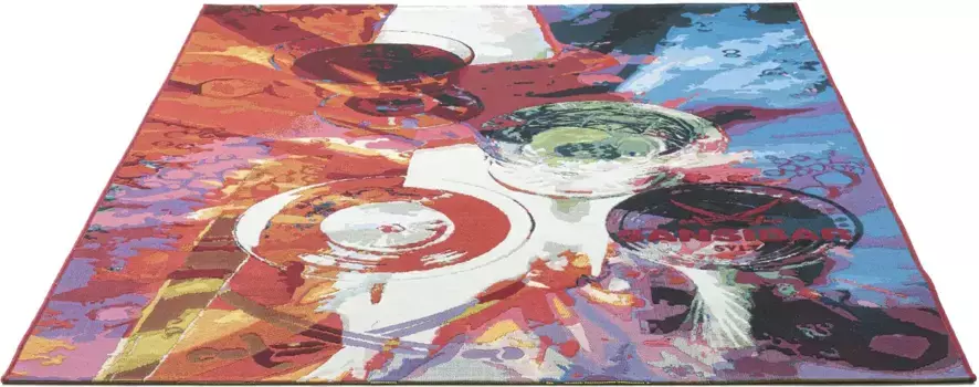 Ковер Sansibar "Rantum-Beach SA-026", прямоугольный, плоского переплетения, современный дизайн, подходит для использования внутри и снаружи помещений 100х200 см, цвет multicolor