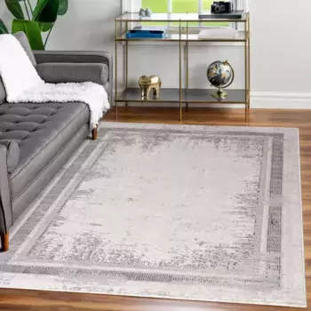 Ковер Sehrazat "Lexa 2000", прямоугольный, элегантный винтажный дизайн, великолепный 3D-эффект 160х230 см, серый