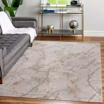 Ковер Sehrazat "Lexa 3000", прямоугольный, элегантный винтажный дизайн, великолепный 3D-эффект 200х290 см, бежевый