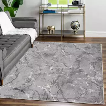 Ковер Sehrazat "Lexa 3000", прямоугольный, элегантный винтажный дизайн, великолепный 3D-эффект 160х230 см, серый