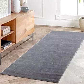 Ковер Сехразат "Лима", прямоугольный ковер с коротким ворсом, легким блеском, высокое качество обработки Sehrazat 80х150 см, темно-серый