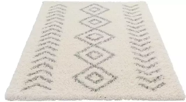 Ковер Sehrazat лохматый "Этно 8685", прямоугольный, мягкий на ощупь, для гостиной 120х170 см, серый