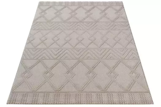 Ковер Сехразат "Люкс 6200", прямоугольный, высокая-низкая структура, гостиная Sehrazat 80х300 см, бежевый