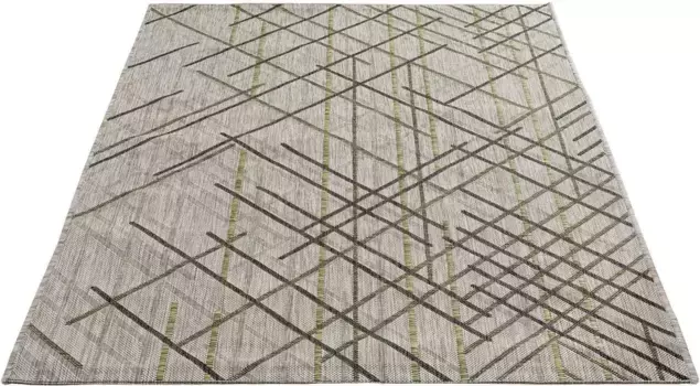 Ковер Sehrazat "Magic 3620", прямоугольный, подходит для внутреннего и наружного использования, гостиная 80х150 см, зеленый/серый
