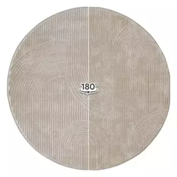 Ковер Sehrazat "Moda 1100", круглый ковер с коротким ворсом, с легким блеском, высокое качество обработки 200 см, бежевый