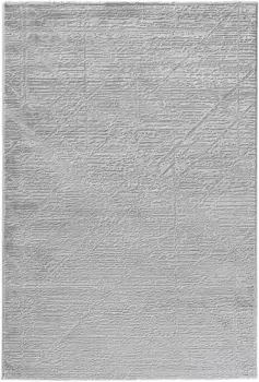 Ковер Sehrazat "Moda 1200", прямоугольный, короткий ворс, эффект 3D, структура высокая-низкая, гостиная 80х150 см, серый