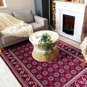 Ковер Сехразат "Орнамент 1358", прямоугольный, короткий ворс, вид восточного орнамента, элегантный блеск, мягкий ворс Sehrazat 200х300 см, красный