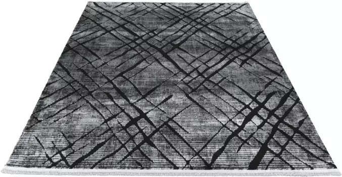 Ковер Сехразат "Слава 230", прямоугольный, гостиная, короткий ворс, высокая-низкая структура Sehrazat 200х290 см, серый