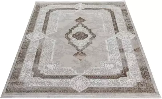 Ковер Сехразат "Слава 270", прямоугольный, высокая-низкая структура, ковер с коротким ворсом, гостиная Sehrazat 120х170 см, бежевый