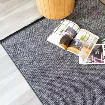 Ковер Сехразат "Стела", прямоугольный, моющийся, плоского переплетения, с бахромой и синелью Sehrazat 200х290 см, серый