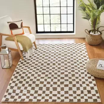 Ковер Surya "GIJON", прямоугольный, скандинавский дизайн, современный ковер в стиле бохо с коротким ворсом для гостиной и спальни 200х275 см, коричневый