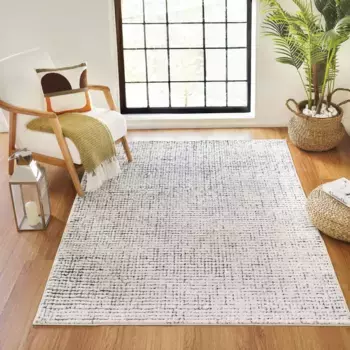 Ковер Surya "Modern", прямоугольный, скандинавский дизайн, современный ковер в стиле бохо с коротким ворсом для гостиной и спальни 160х213 см, белый