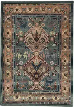 Ковер THEKO "Gabiro 13", прямоугольный, тканый, восточного вида, идеально подходит для гостиной и спальни 200 см, зеленый