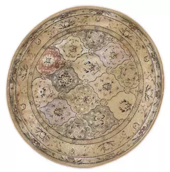 Ковер THEKO "Gabiro 208", круглый, восточного вида, идеально подходит для гостиной и спальни 160 см, бежевый