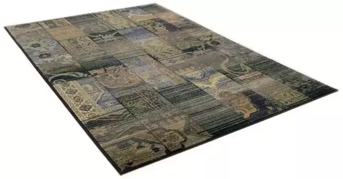 Ковер THEKO "Gabiro 5504", прямоугольный, меланжевый, идеально подходит для гостиной и спальни 120х180 см, синий